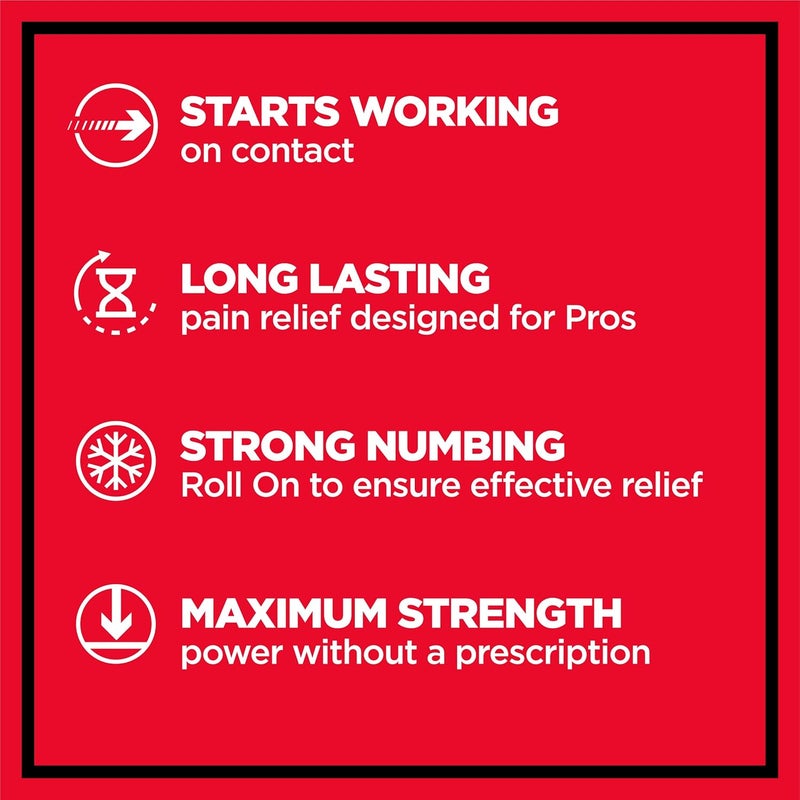 Absorbine . Pro Maximum-Strength Lidocaine Roll-On, Fast-Acting Nerve, Joint, & Muscle Pain Relief, No-Mess, Non-Greasy Formula, 4% Lidocaine with Phenol, 2.5 oz (Pack of 3) - Image 4